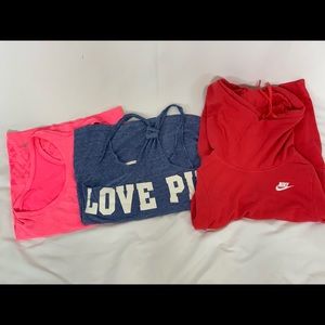 BUNDLE OF WOMENS ATHLETIC TOPS